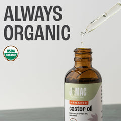 J Mac Botanicals castor oil for eyelashes nourishes lashes for daily care.