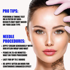 J-PRQ tattoo cream applying on skin, fast-absorbing and non-greasy.