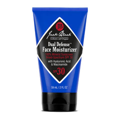 Jack Black Dual Defense packaging shows clean design with mineral sunscreen for everyday UV protection.