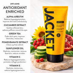 JACKET Sunscreen SPF 50+ on arm showing broad coverage on skin