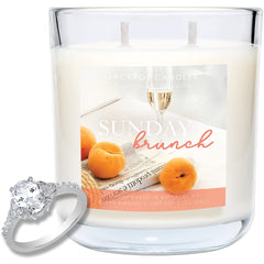 Jackpot Candles Sunday Brunch candle with ring inside—gift-ready surprise for celebrations.