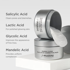 Botanical soothing ingredients on Jan Marini pads highlight calming effect.