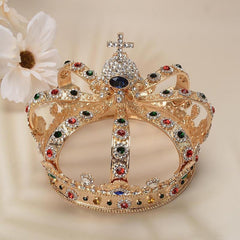 Janefashions crown side profile highlighting a regal silhouette in gold finish.