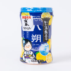 Japan Ninja Onsen bath salt shows creamy texture for smooth skin after bath