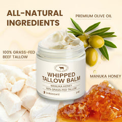 Jardient Beef Tallow Honey Balm jar highlights creamy texture ideal for daily moisture.