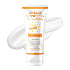 Jardient Beef Tallow Sunscreen bottle close-up highlighting mineral SPF 50 protection