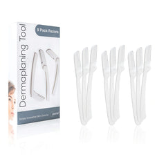 Jasclair Dermaplaning Razor packaging shows premium at-home facial prep kit