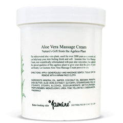 Jasmine Aloe Vera Massage Cream texture swatch shows rich moisturizing consistency.