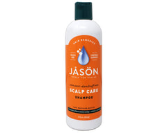 Jason Dandruff Relief Shampoo ingredients panel highlights active ingredients.