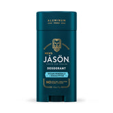 Jason Men’s Hydrating Deodorant Stick packaging for easy, portable protection.