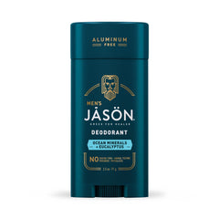 Jason Men’s Hydrating Deodorant Stick packaging for easy, portable protection.