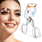 Javtoku heated eyelash curler with 10s heat for quick, lasting curl.
