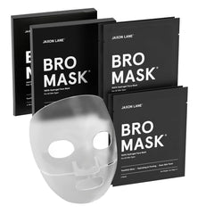 JAXON LANE BRO MASK hydrogel coverage showing tight seal for hydration.