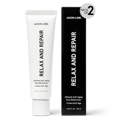 JAXON LANE Relax and Repair bottle front for daily hydration and anti-aging care.
