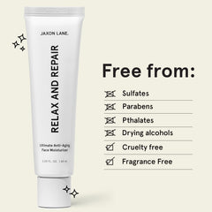 JAXON LANE Relax and Repair application on hand shows quick absorption during morning routine.