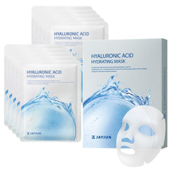 JAYJUN Hyaluronic Acid Hydrating Mask pack-shot showing eight-layer moisture for plump skin