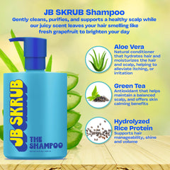 JB SKRUB Kids Shampoo lather demonstrates deep-cleaning without residue for active hair.