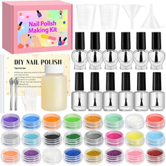 JCOOS Nail Polish Kit with empty bottles for customizable color creation