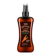 jeallis Carrot Sun Tanning Oil bottle highlights natural hydration for a healthy glow.