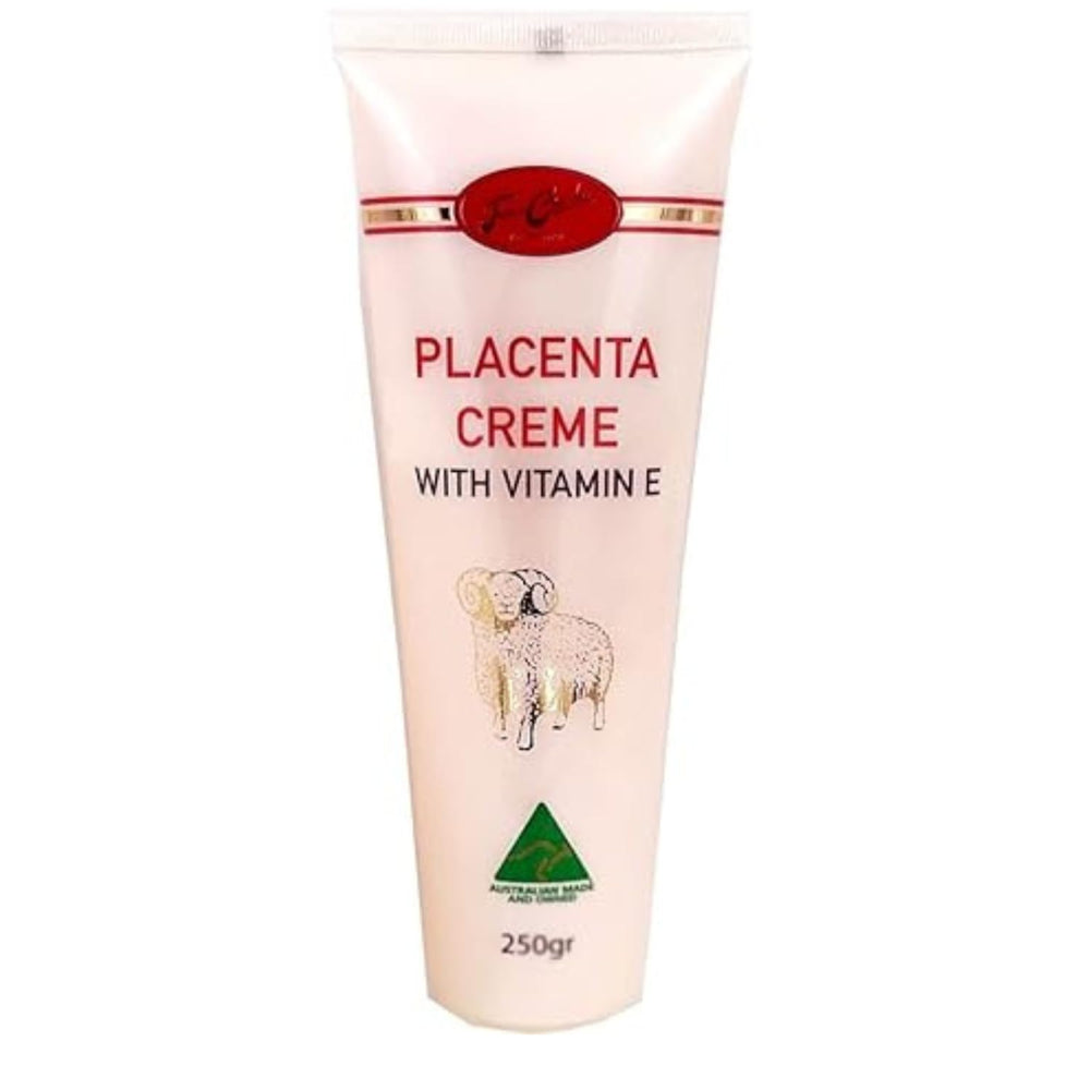 Jean Charles Australian Placenta Cream bottle with label, offering hydration and gentle nourishment.