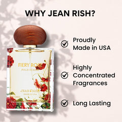 Top notes of Lily Iris Peony in Jean Rish Fiery Rose fragrance.