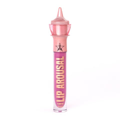 Jeffree Star Lip Arousal doe-foot applicator applying plumping formula for instant fullness.