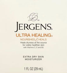 Jergens HYDRALUCENCE blend label with vitamins C, E, and B5.