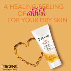 Jergens Ultra Healing Moisturizer on knee highlights smoothing and texture improvement