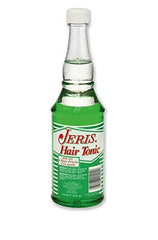 Closeup of Jeris packaging highlights classic barbershop scent.
