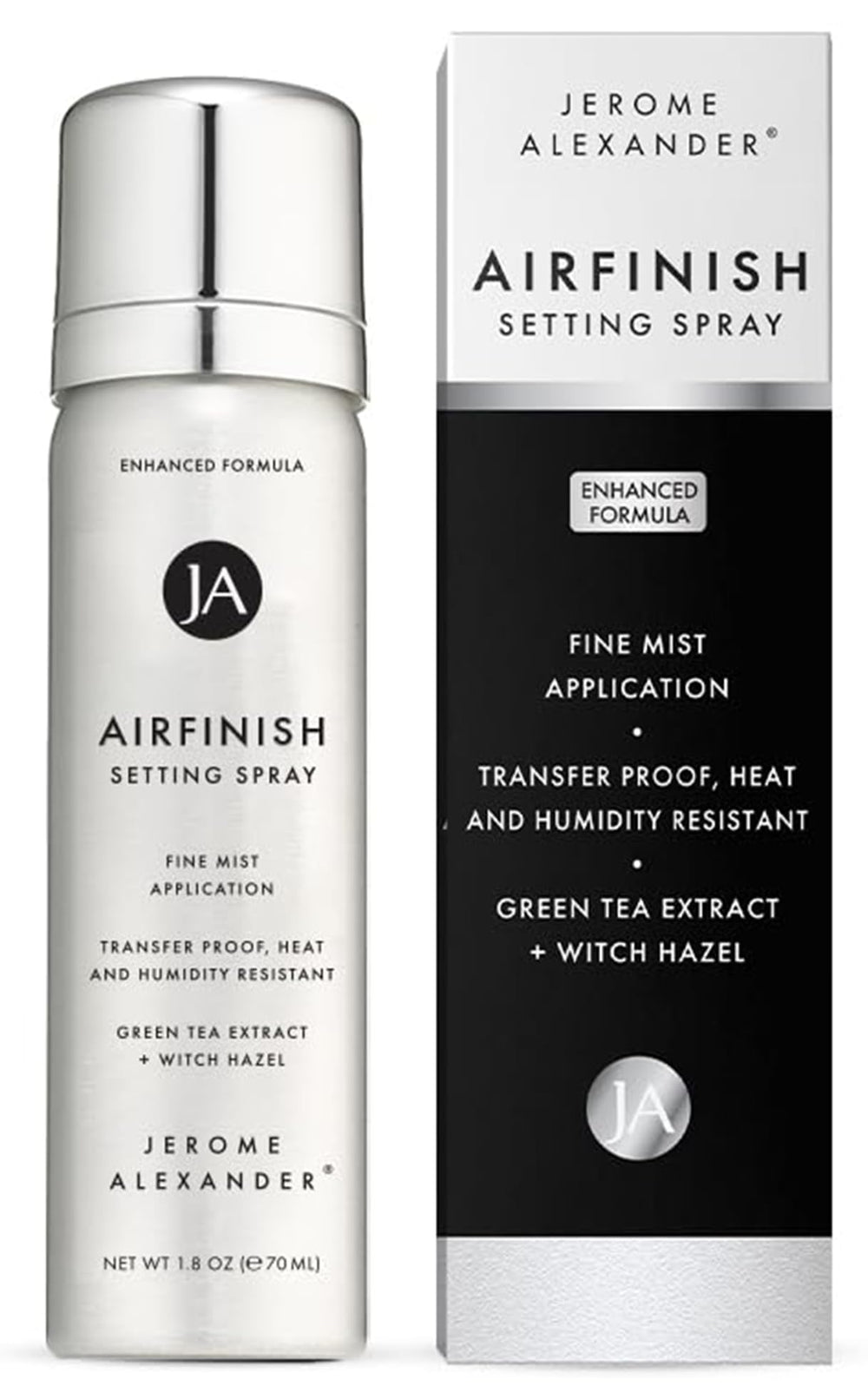 Jerome Alexander MagicMinerals AirFinish setting spray bottle for all-day makeup hold