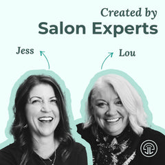 JES+LOU shampoo lather delivers gentle cleansing and light moisture.
