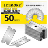 Jetmore single-edge blades in a 50-pack box for precise scraping