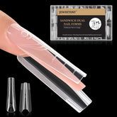 JEWHITENY 280pcs sandwich nail forms packaging for precise extensions at home or in salon