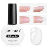 JEWHITENY clear builder gel bottle 10ml for durable nail extensions.