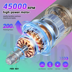 JEWHITENY SG717 speed up to 45000 RPM for fast shaping and smoothing.