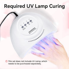 JEWHITENY gel requires UV lamp curing for durable finish.