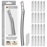 Jia Dermaplane razor with Swiss-made blades for precise trimming and easy blade changes.