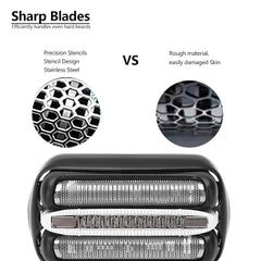 JIANCENGYU 32B blades provide lift-and-cut action for close shaving.