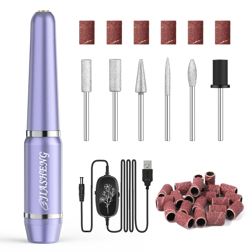 JIASHENG USB electric nail drill front view for precise manicures.