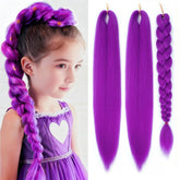 JIEANYAN purple braiding hair 24 inch in package for easy protective styling