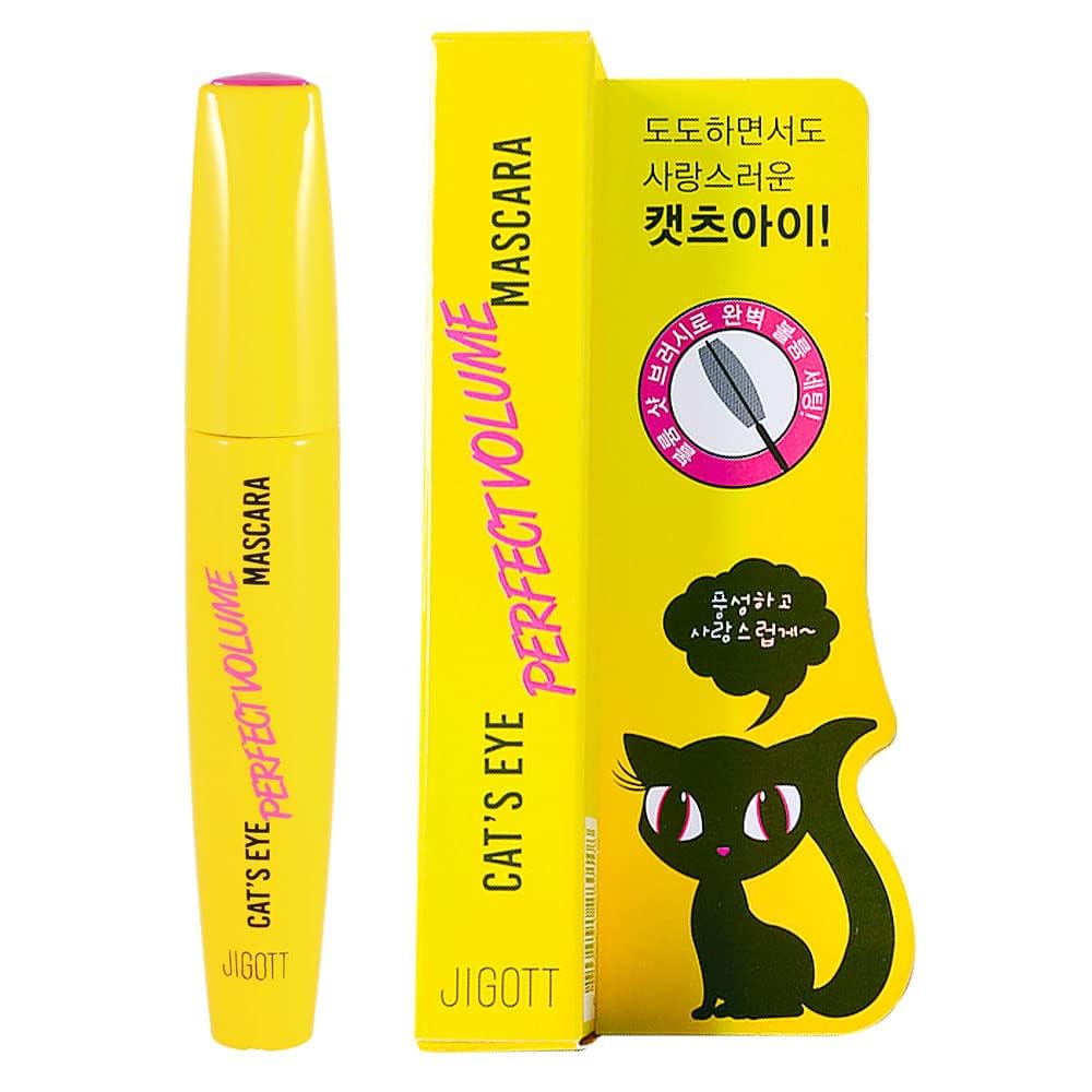 Jigott Cat's Eye Mascara bottle front for premium packaging and easy handling
