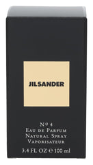 Jil Sander #4 bottle on vanity under soft light for daytime wear.