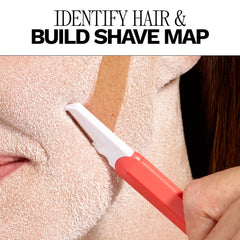 JILL Hair Identifying Spray reveals fine hairs to guide exfoliation and shaving.