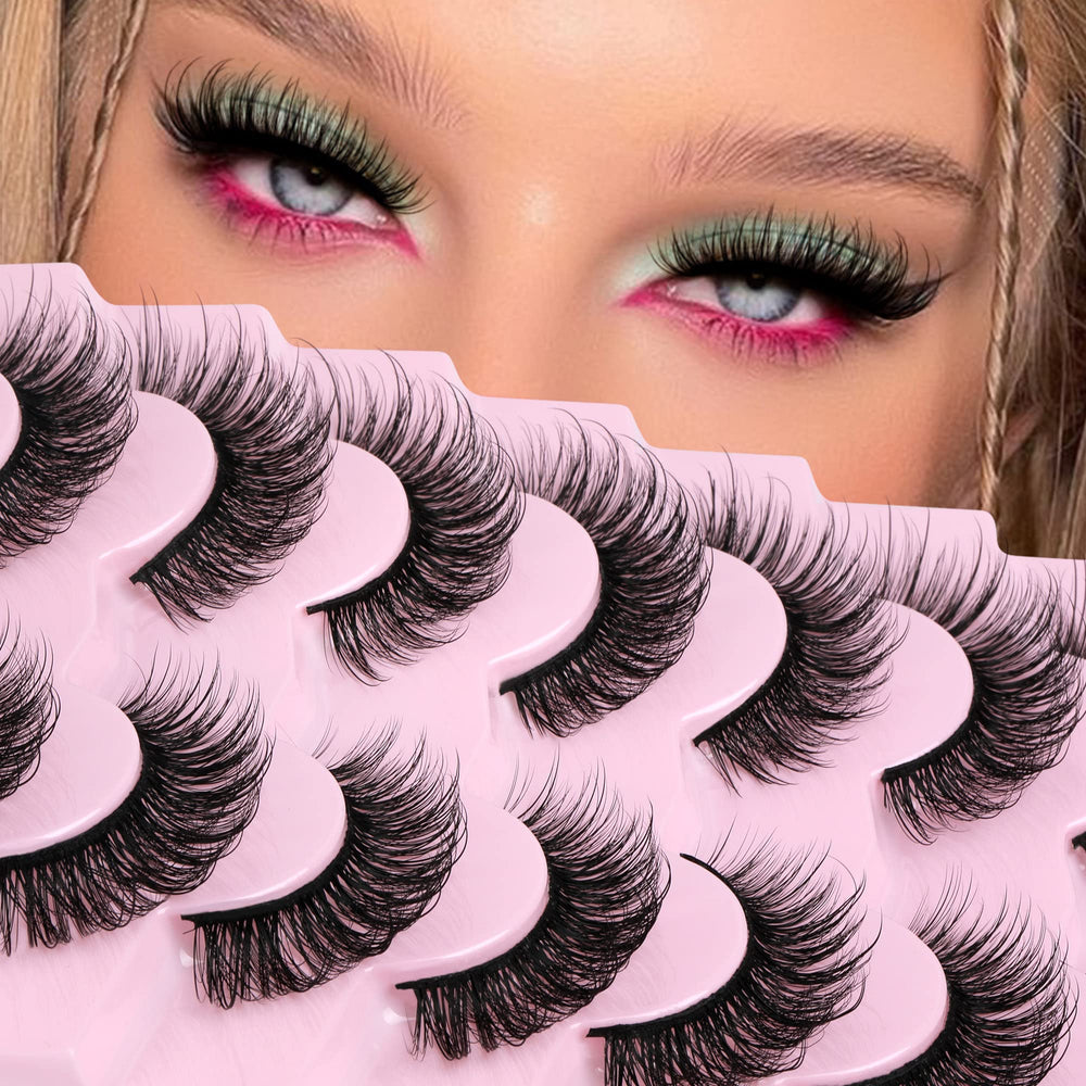 JIMIRE faux mink lashes wispy fairy 15mm for a dramatic cat-eye look