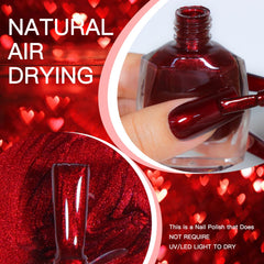 JimysCo COSMOO wine red nail polish brush stroke for smooth application.