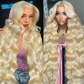 JINNOO 30-inch 613 blonde lace-front wig for a dramatic, wedding-ready look.