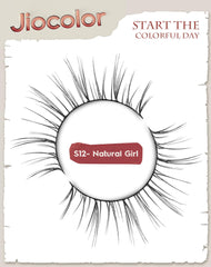 Jiocolor Soft reusable strip lashes on cotton band blend with lash line