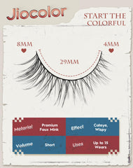Jiocolor ultra-thin lash band blends seamlessly for discreet wear