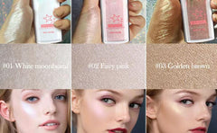 JISKG powder dispense action shows smooth-release shimmer for quick touch-ups