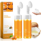 JISKG Turmeric Glow Wash bottle shown for daily cleansing and gentle exfoliation.